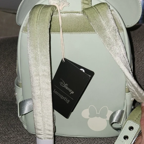 Disney Mint Green Minnie Mouse Pearl Loungefly - Picture 2 of 4